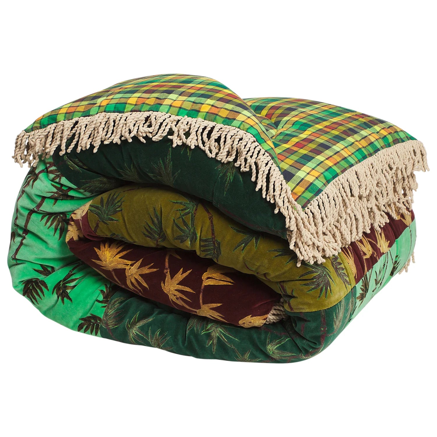 Aneta Patchwork Velvet Bedcover