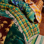 Aneta Patchwork Velvet Bedcover