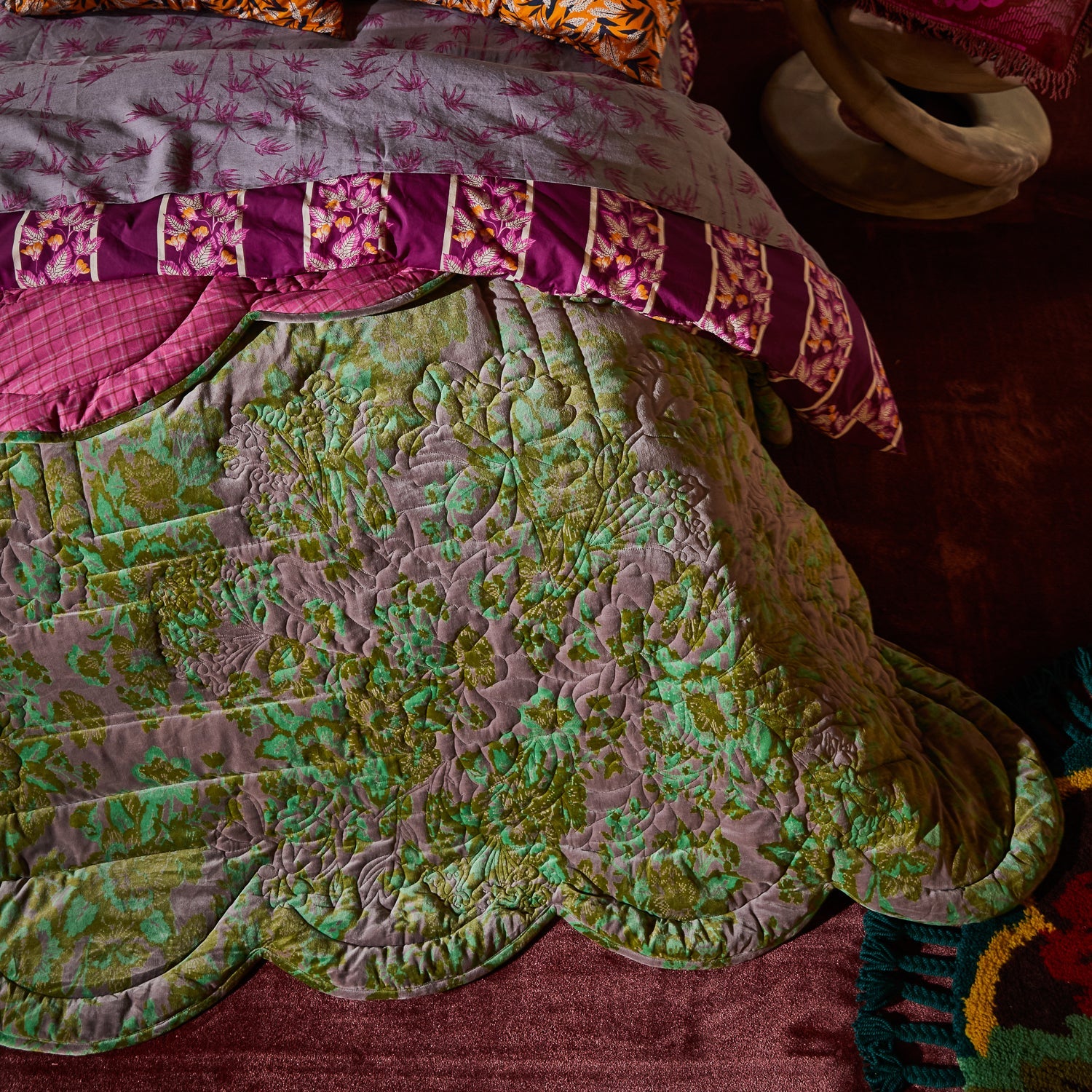 Valeria Scolloped Quilted Bedcover