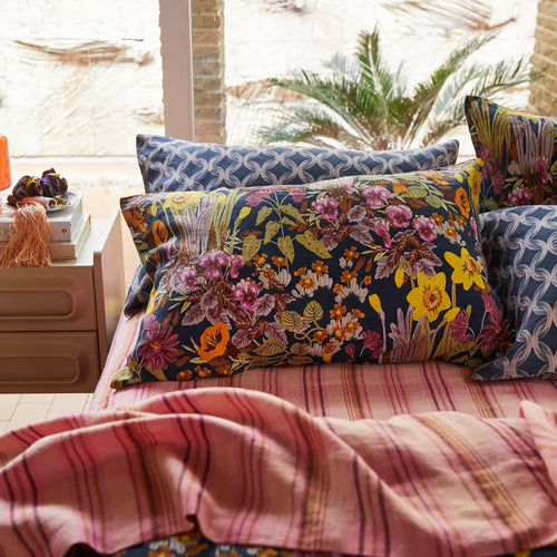 Babette Linen Pillowcase Set - Ink