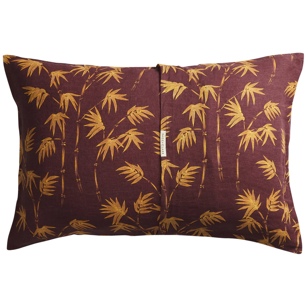Aneta Linen Pillowcase Set - Rosewood