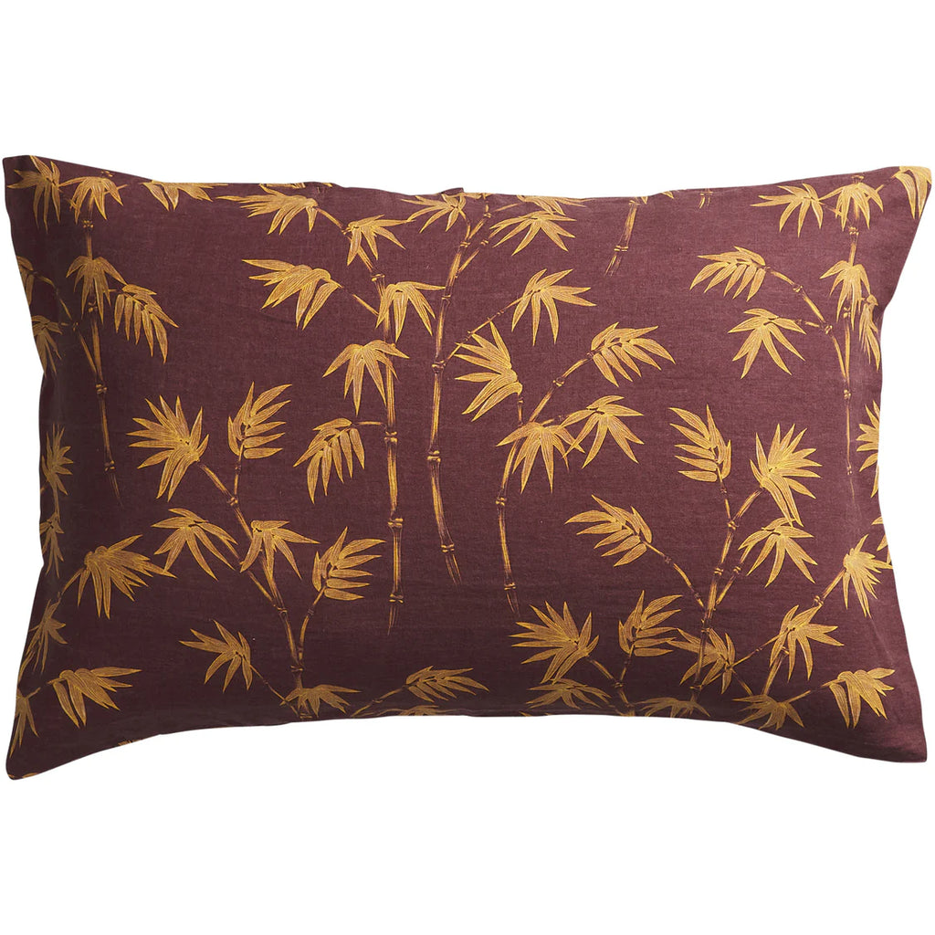 Aneta Linen Pillowcase Set - Rosewood