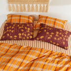 Aneta Linen Pillowcase Set - Rosewood