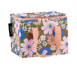 Lunch Bag - Blue Flowers