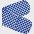 Gingham Double Mitts - Blue