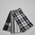 Madrid Stripe & Check Tea Towels | 3 Piece Set - Black