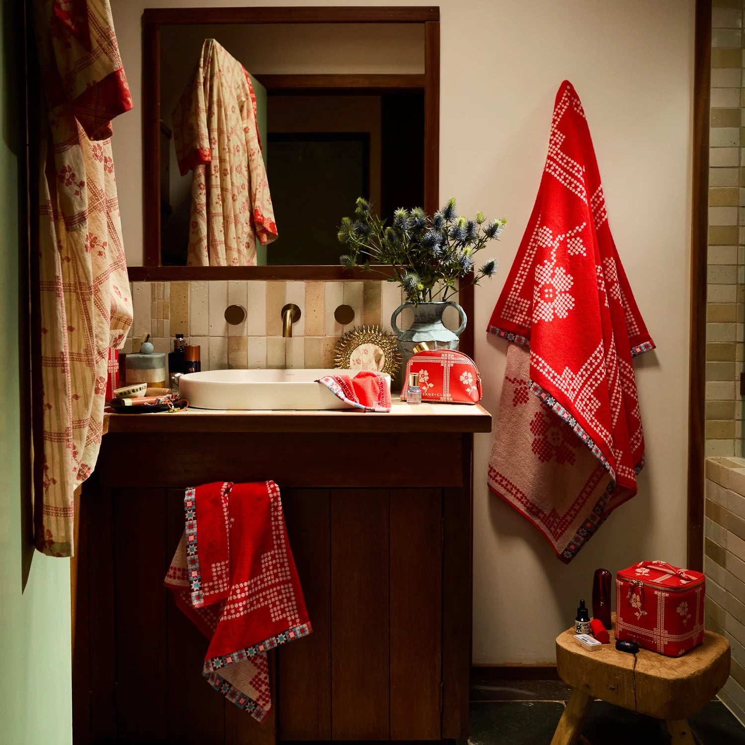 Bonny Bath Sheet - Poppy