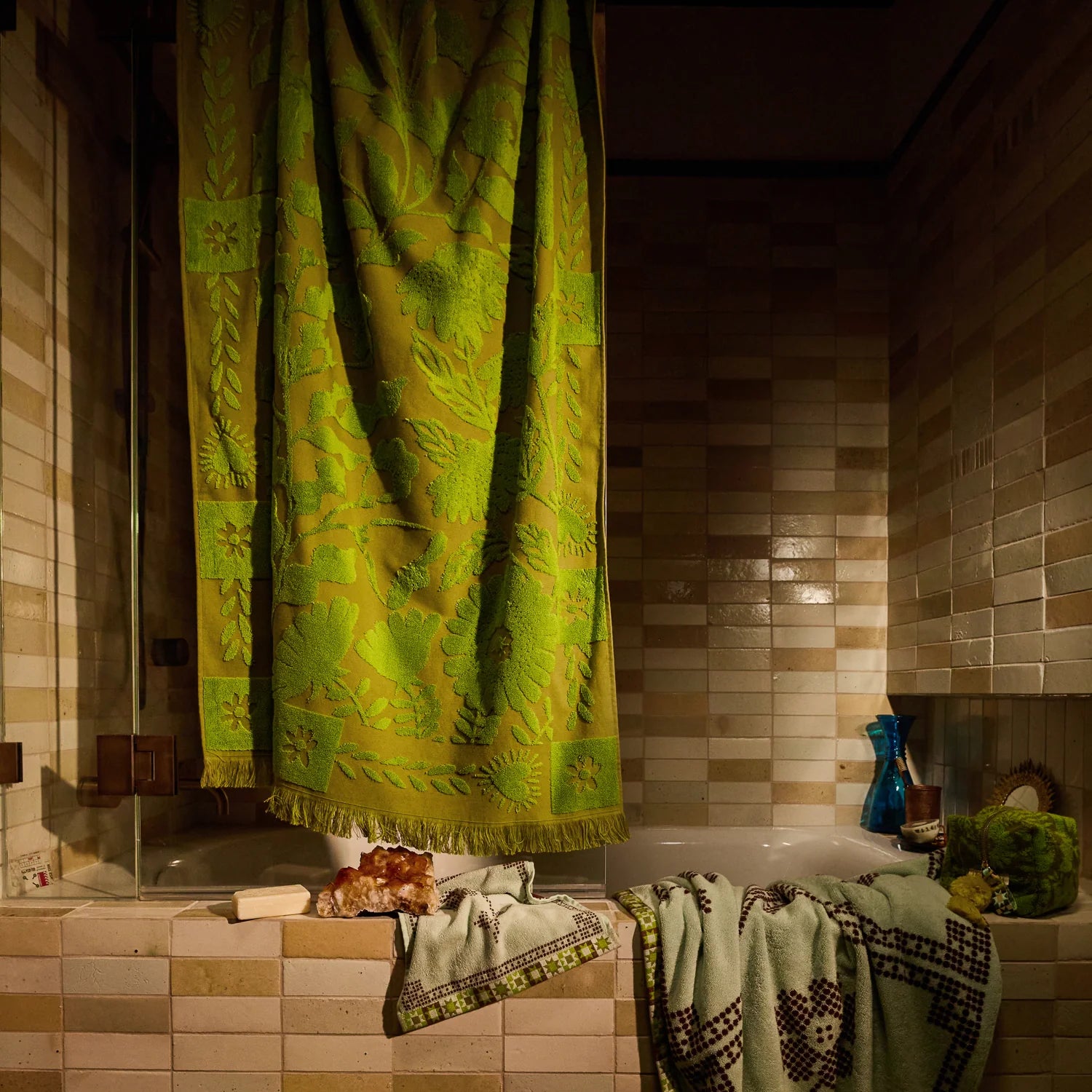 Indiana Bath Sheet - Cactus Green