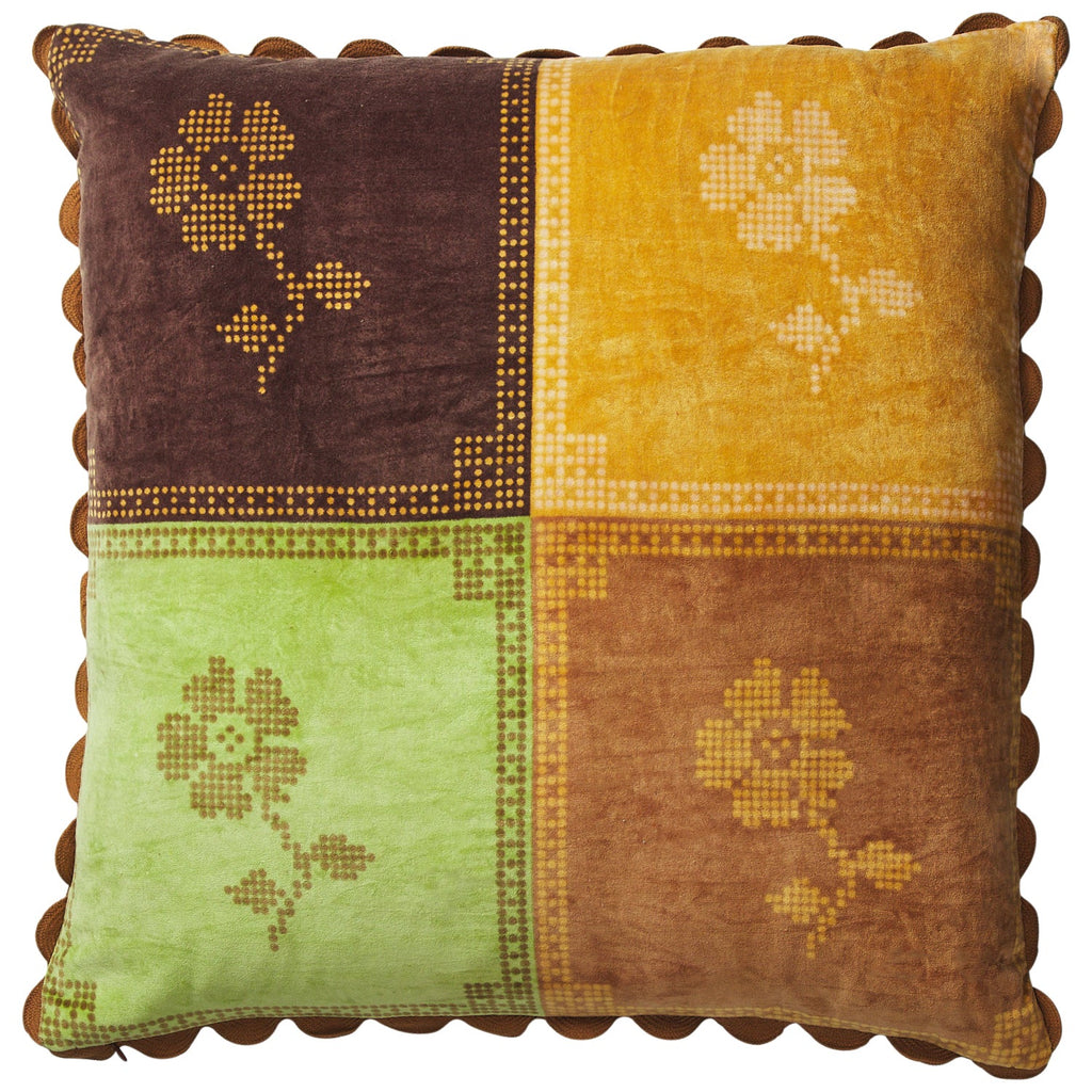 Bonny Reversible Velvet Cushion - Tigers Eye