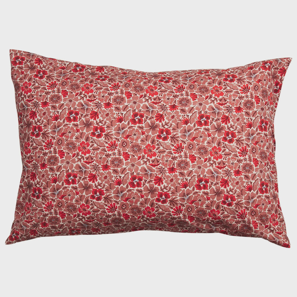 Magnolia Cotton Pillowcase Set - Poppy