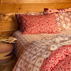 Magnolia Cotton Pillowcase Set - Poppy