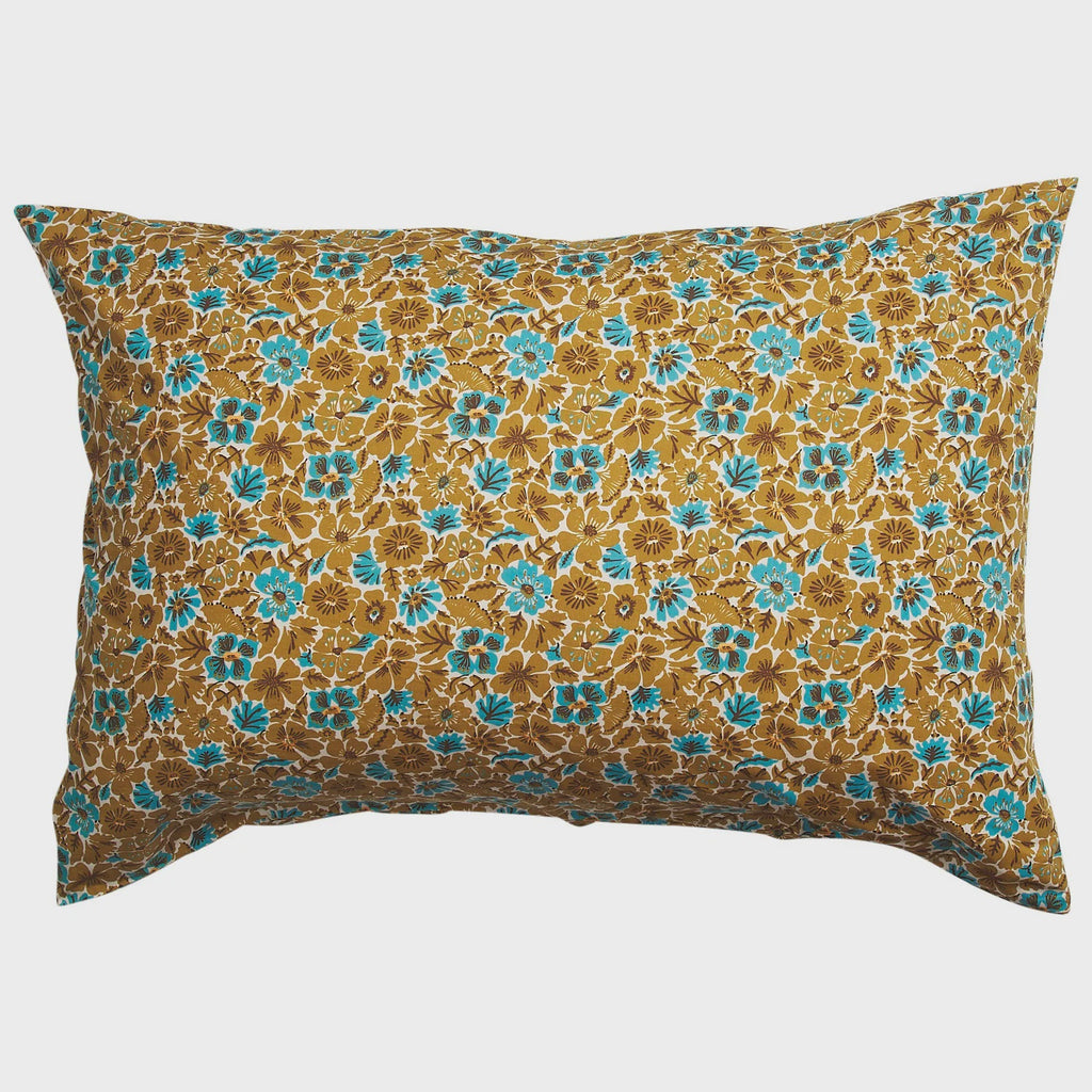 Magnolia Cotton Pillowcase Set - Turquoise