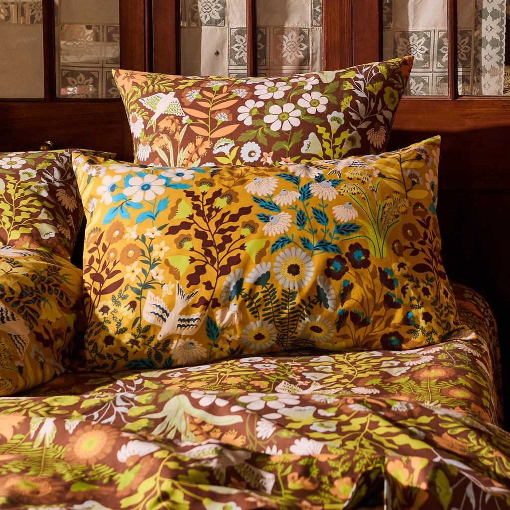 Sloane Cotton Pillowcase Set - Ochre