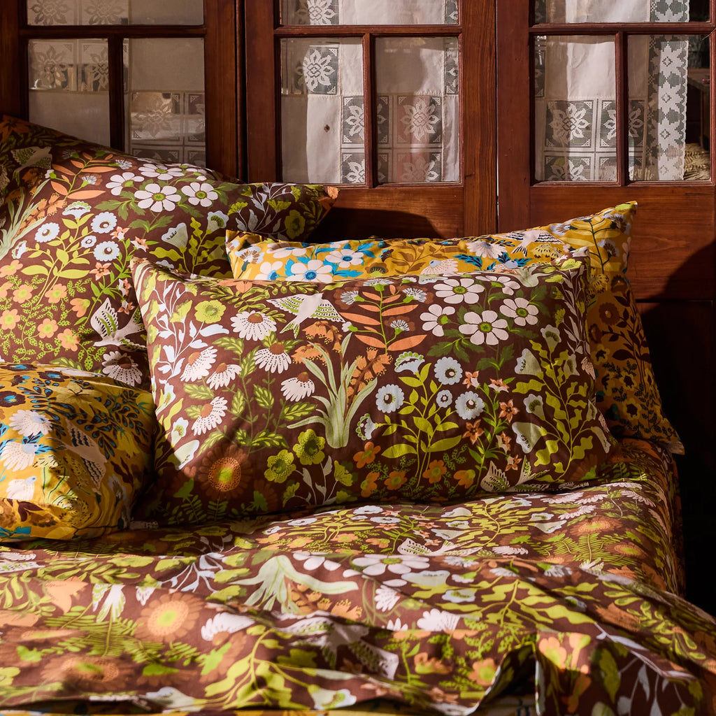 Sloane Cotton Pillowcase Set - Umber