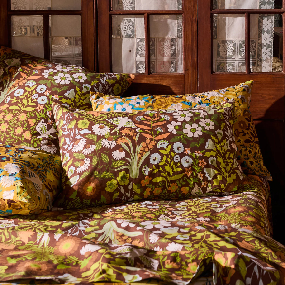 Sloane Cotton Pillowcase Set - Umber
