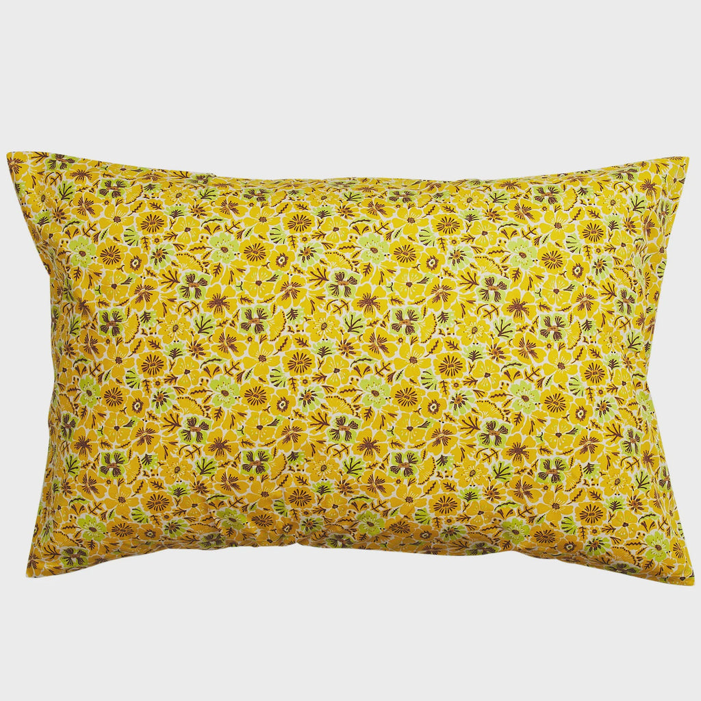 Magnolia Cotton Pillowcase Set - Ochre