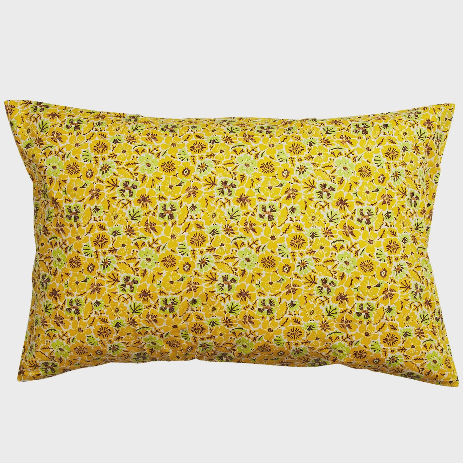 Magnolia Cotton Pillowcase Set - Ochre
