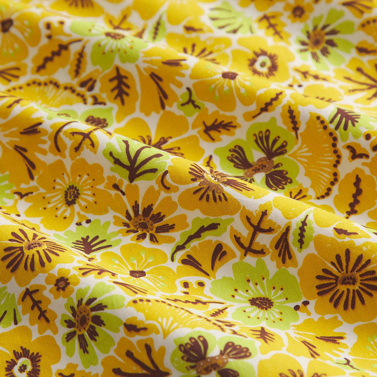 Magnolia Cotton Pillowcase Set - Ochre