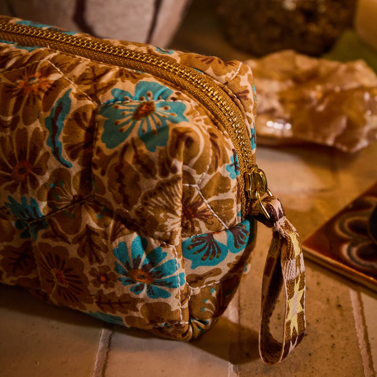 Magnolia Travel Pouch - Turquoise