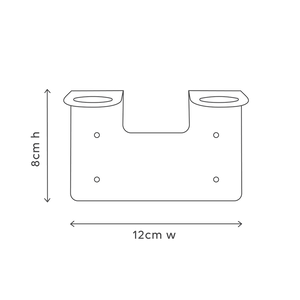 White Double Wall Holder