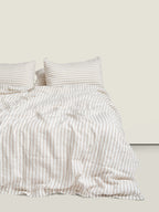 Duvet Cover - Wide Natural Stripes