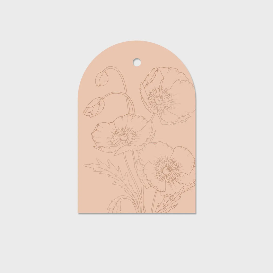 Gift Tag - Pink Poppies