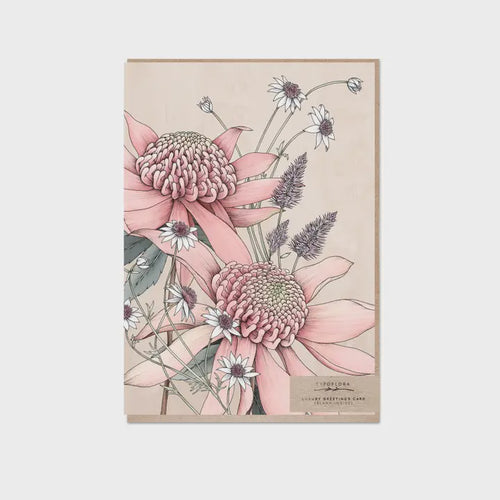 Card - Pink Waratah