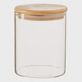 Scandi Glass Storage Jar With Wooden Lid - 750ml