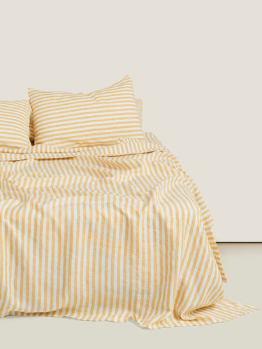 Flat Sheet - Yellow Stripes