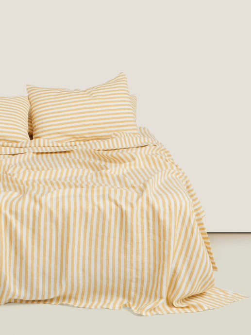 Flat Sheet - Yellow Stripes