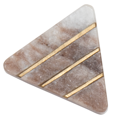 Drawer Knob - Triangle Pink Salt
