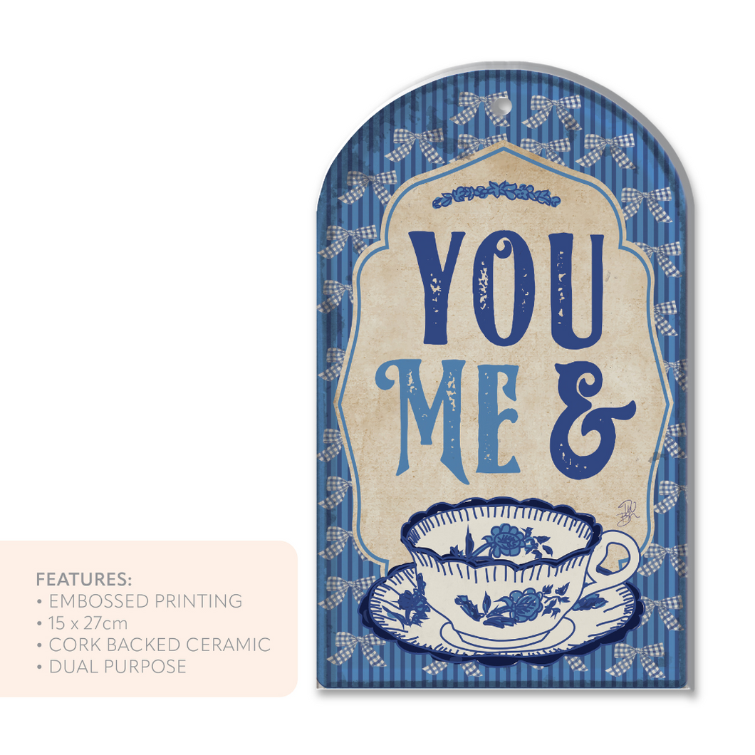 Ceramic Trivet/Wall Tile - You Me & Tea
