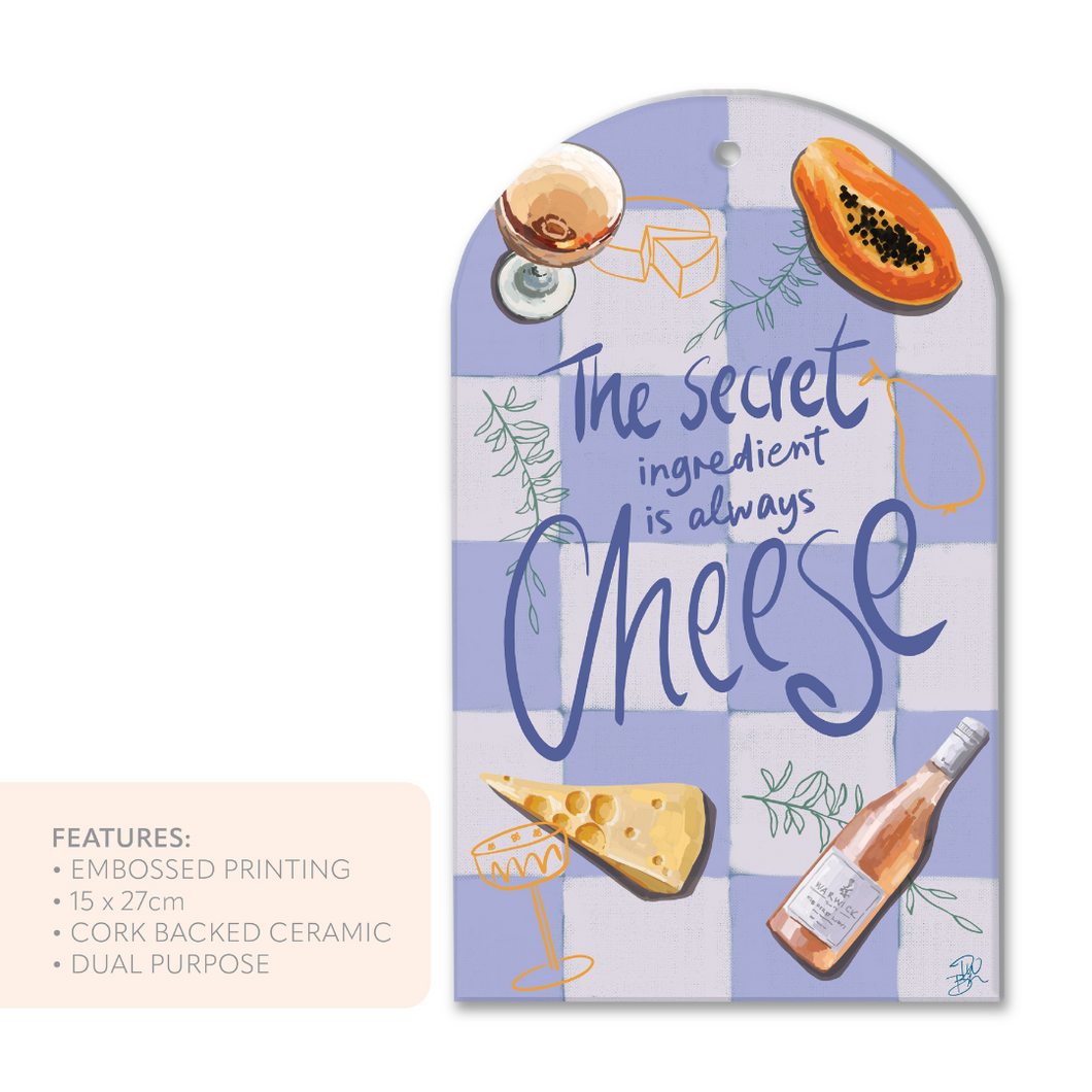 Ceramic Trivet/Wall Tile - Always Cheese