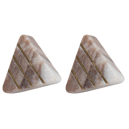 Drawer Knob - Triangle Pink Salt