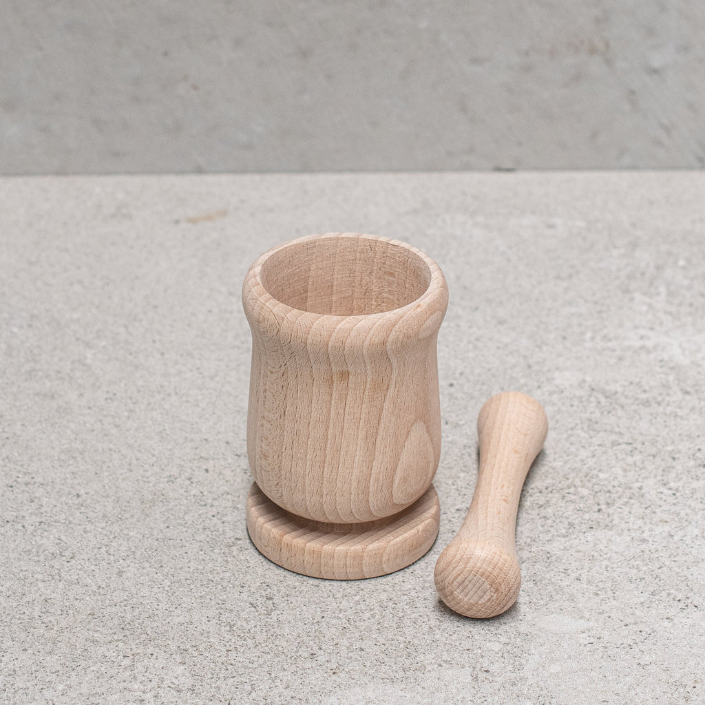Wooden Mortar & Pestle