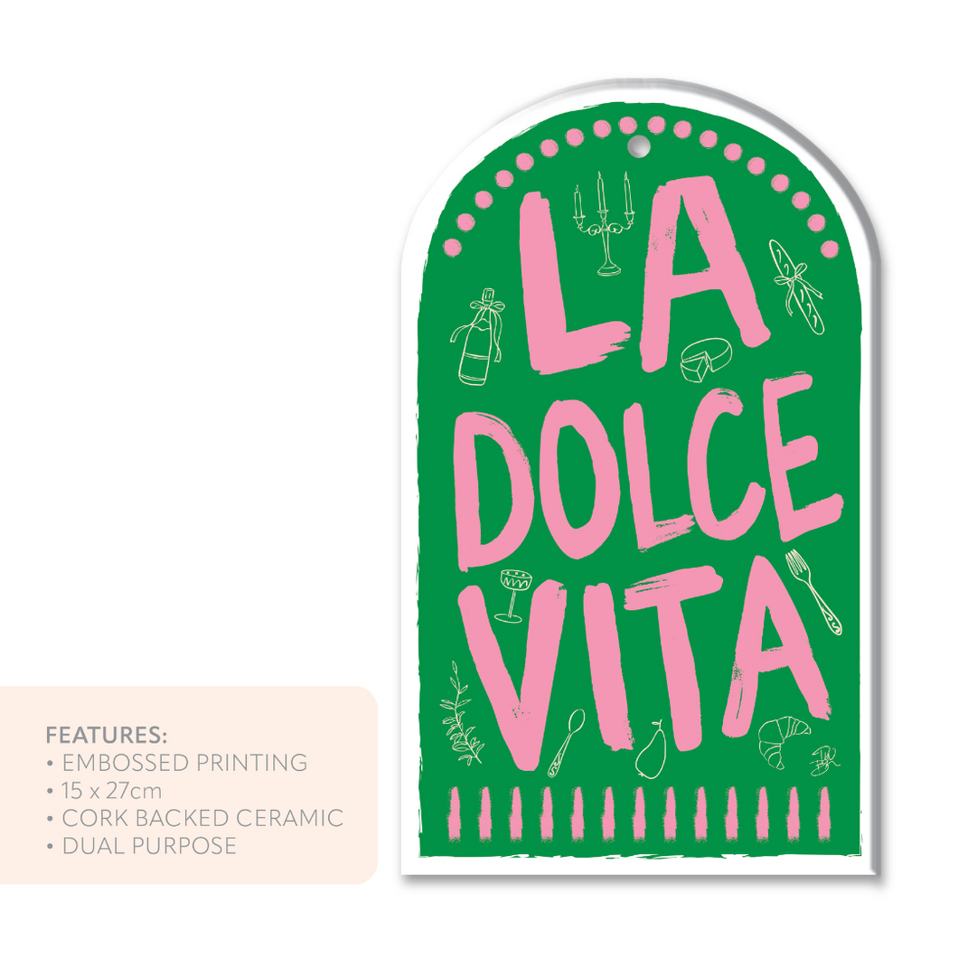 Ceramic Trivet/Wall Tile - La Dolce Vita