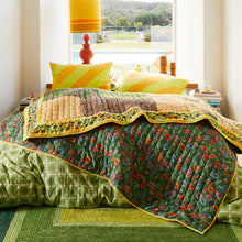 Clarice Patchwork Bedcover - Key Lime