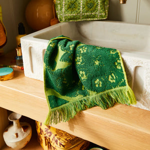 Lucia Face Washer Set - Kelp