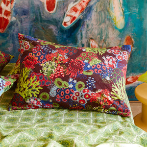Cora Cotton Pillowcase Set - Garnet