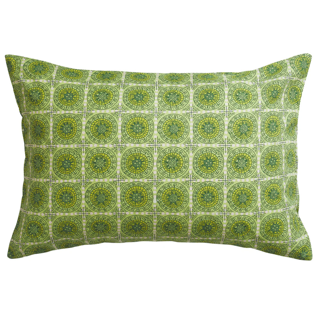 Gabriella Cotton Pillowcase Set - Key Lime