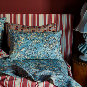 Lucia Linen Pillowcase Set - Cerulean