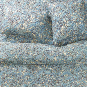 Lucia Linen Pillowcase Set - Cerulean