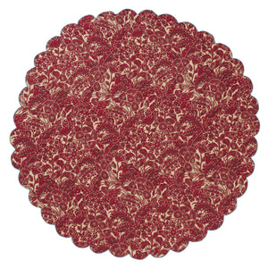 Lucia Round Table Cloth - Crimson