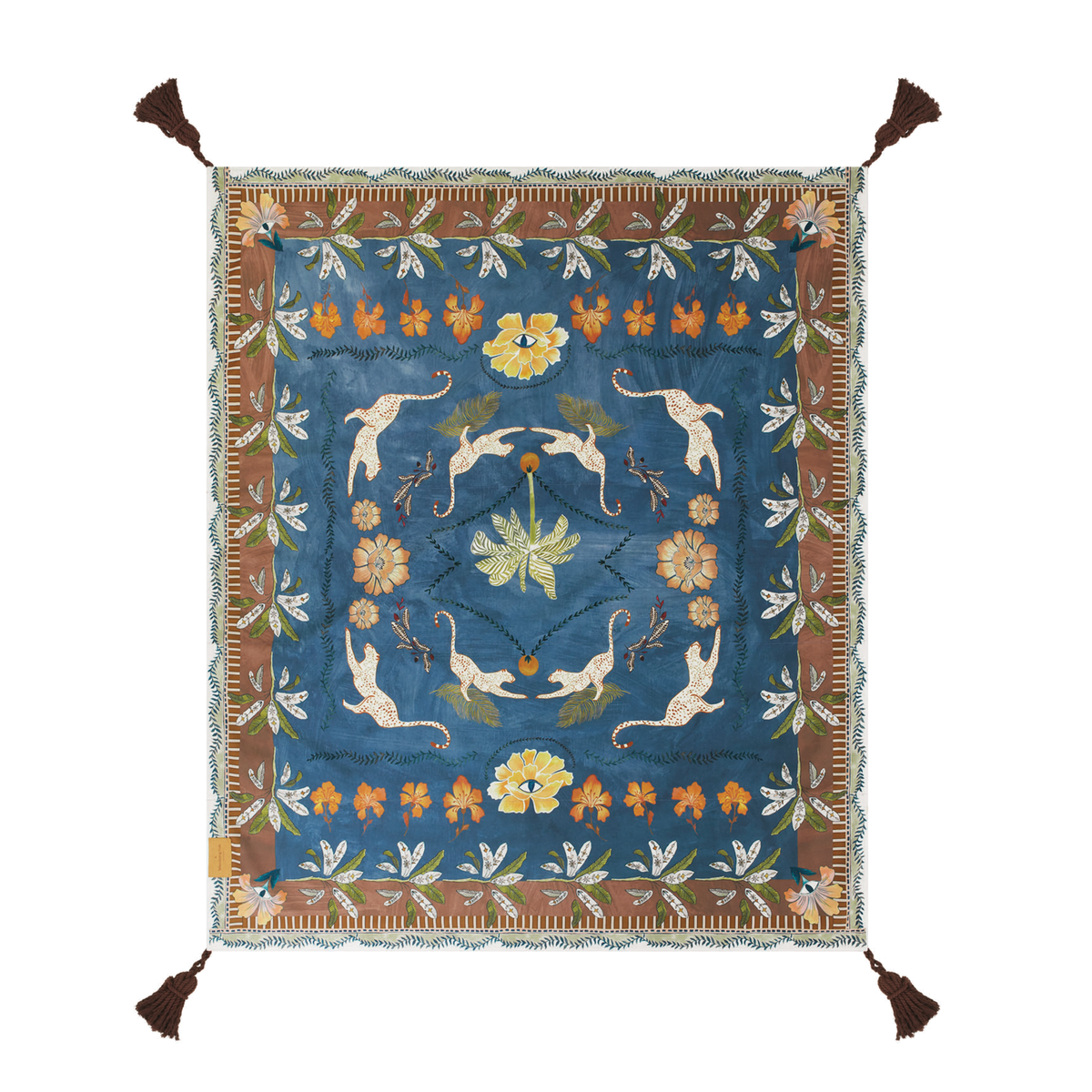 Eye Of The Jungle Picnic Rug - Lagoon