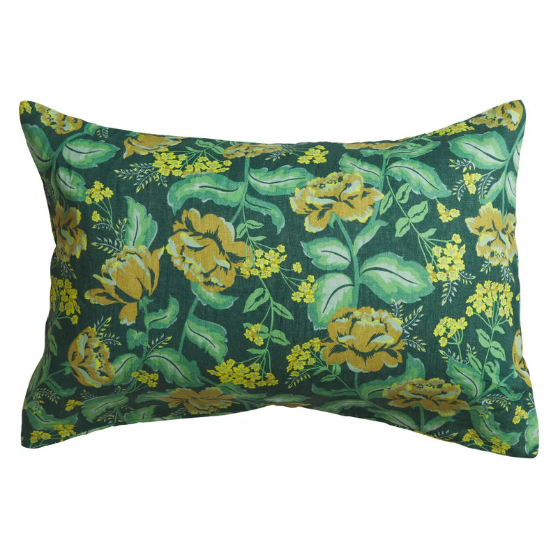 Margot Linen Pillowcase Set - Forest