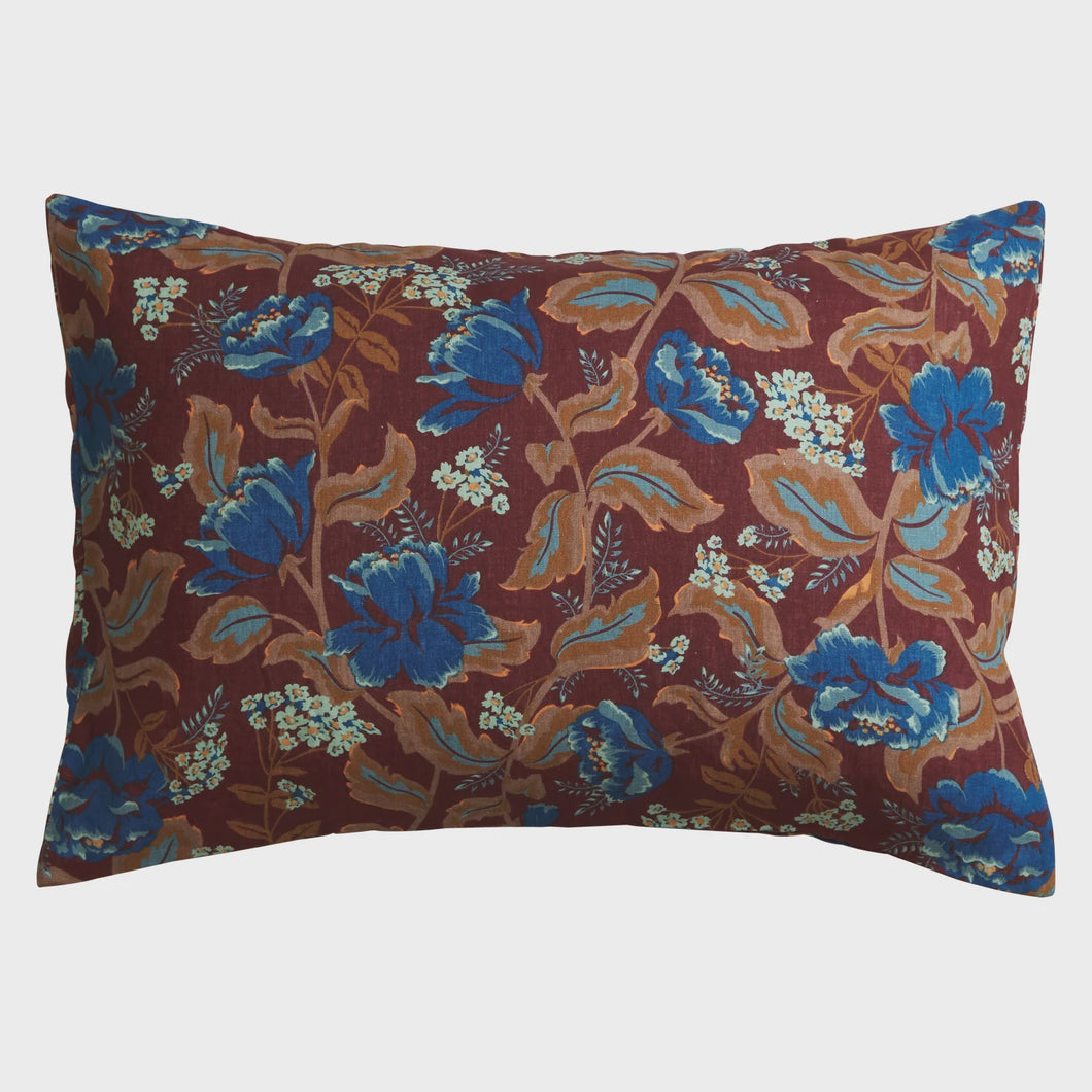 Margot Mahogany Linen Pillowcase Set