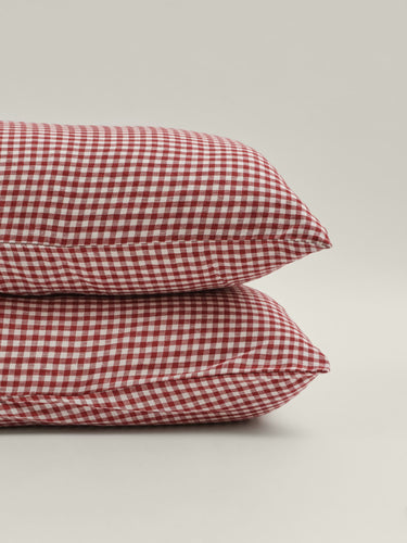 Standard Pillowcase Set - Pinot Gingham