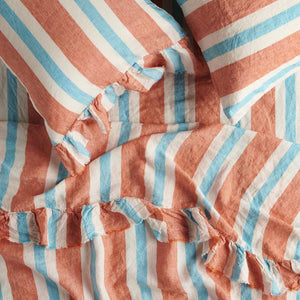 Flat Sheet - Candy Stripe Ruffle