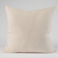 Marina Cushion - White With Nutmeg Stripe