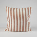 Santi Cushion - White With Nutmeg Stripe